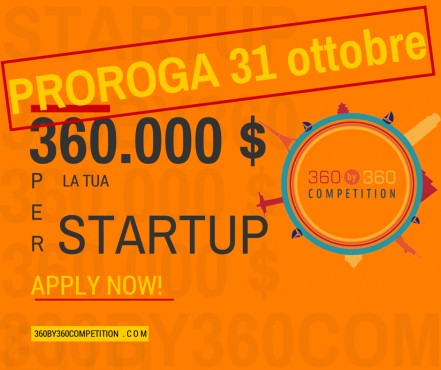 360by360 Competition, prorogato il termine per partecipare