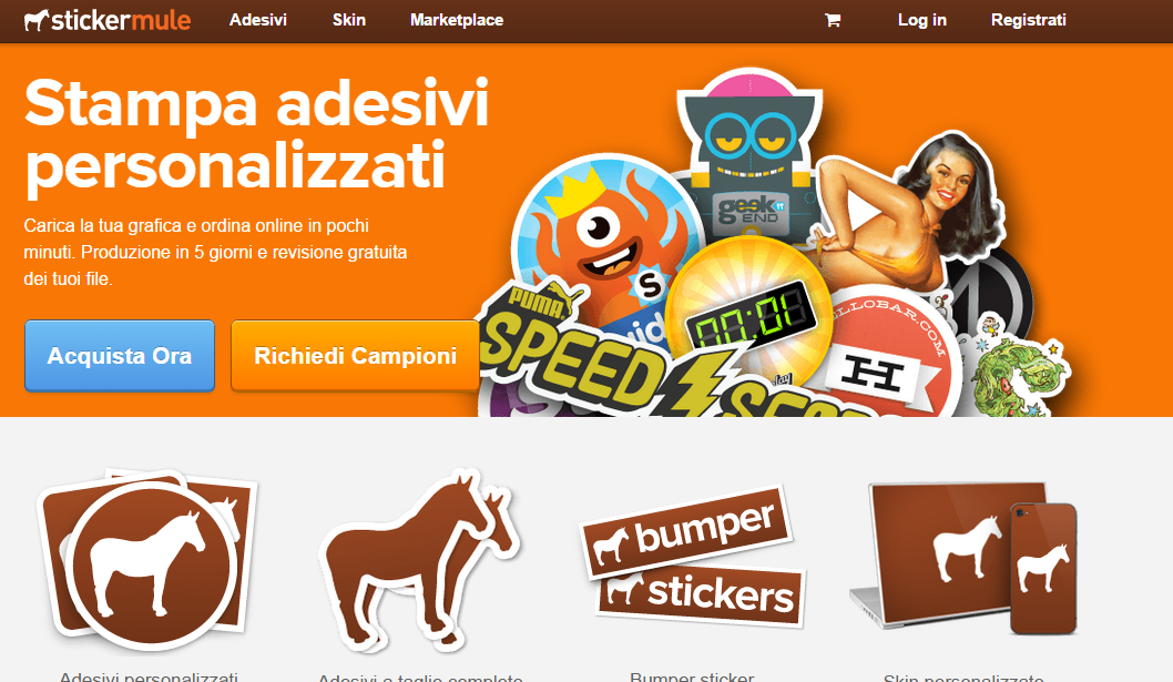 Sticker Mule in Italia, in groppa a Unixstickers